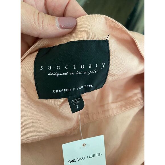 Sanctuary Anthropologie Moto Jacket Size L Blush Pink Zip Casual NWT 2011 - Picture 9 of 13